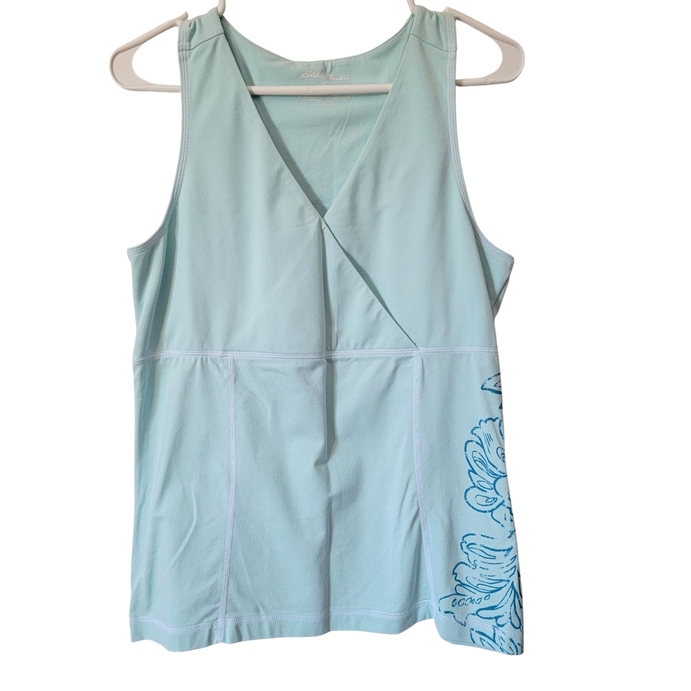 Eddie Bauer Athletic Tank Mint Green Side Floral Size XL *Matching Jacket Avail*